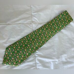 🍋🍊VINEYARD VINES🍊🍋Men's Green Citrus Fruits 100% Silk Neck Tie